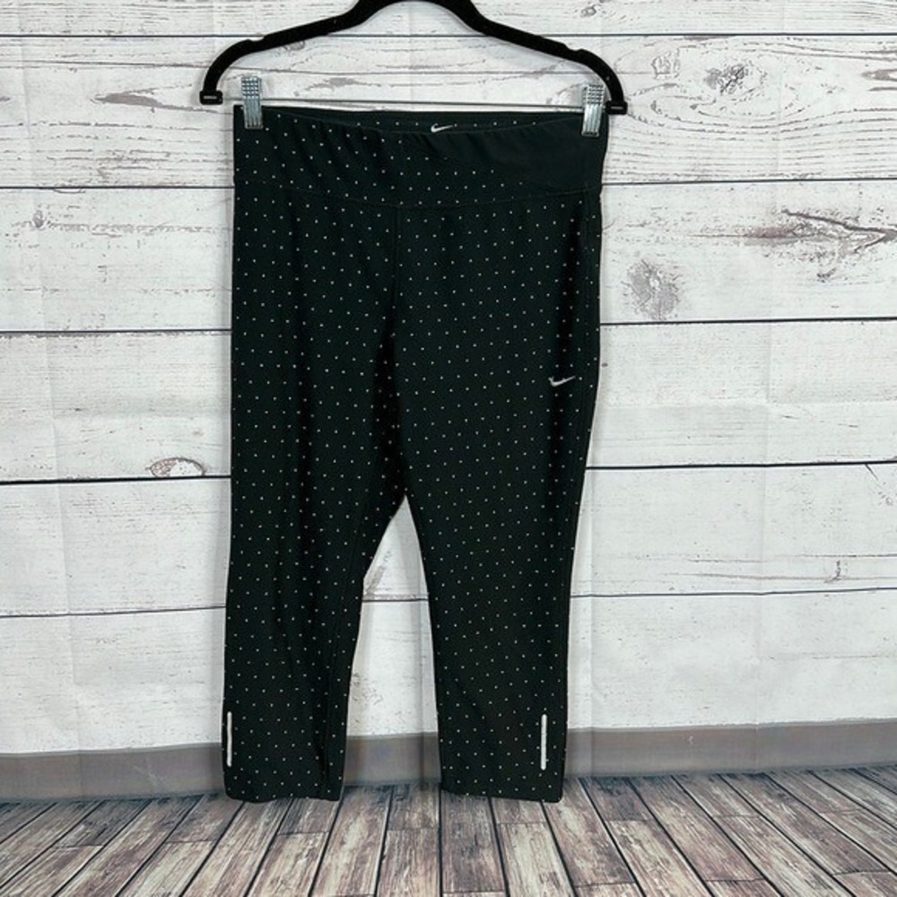 Nike Pants Leggings Womens Medium Black Running Capri Dri Fit‎ Casual